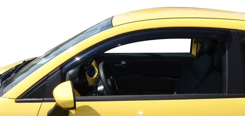 AVS 11-17 Fiat 500 Ventvisor Outside Mount Window Deflectors 2pc - Smoke - Burkken Auto Parts