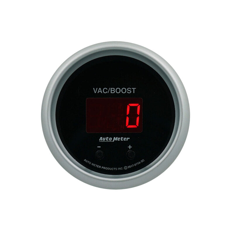 Autometer 52.4mm Black Switchable 0-1600 PSI / 0-110 BAR Vacuum/Boost Sport-Comp Elite Digital Gauge - Burkken Auto Parts