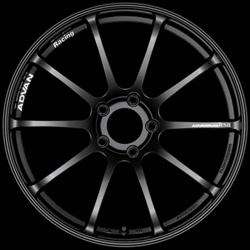 Advan RSII 17x8.0 / +48 Offset / 5x100 / 63mm Bore / Semi Gloss Black - Burkken Auto Parts