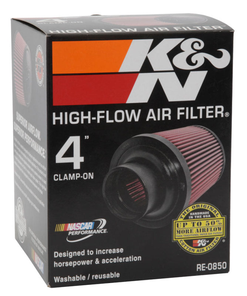 K&N Universal Air Filter (4in. Flange / 6in. Base OD / 4-5/8in. Top OD / 6in. Height) - Burkken Auto Parts