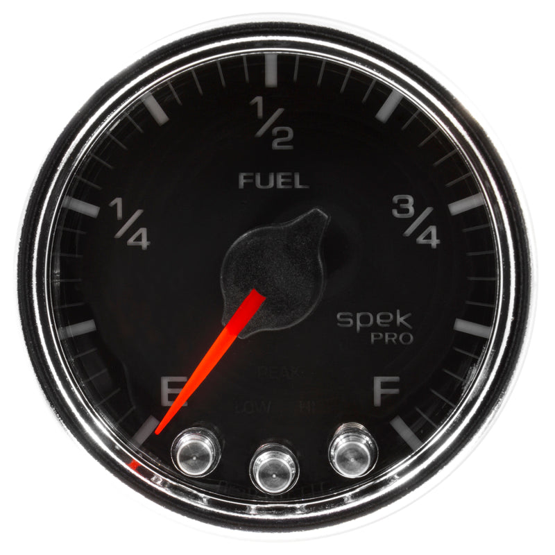 Autometer Spek-Pro Gauge Fuel Level 2 1/16in 0-270 Programmable Blk/Chrm - Burkken Auto Parts