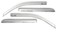 AVS 07-18 Jeep Patriot Ventvisor Outside Mount Front & Rear Window Deflectors 4pc - Chrome - Burkken Auto Parts