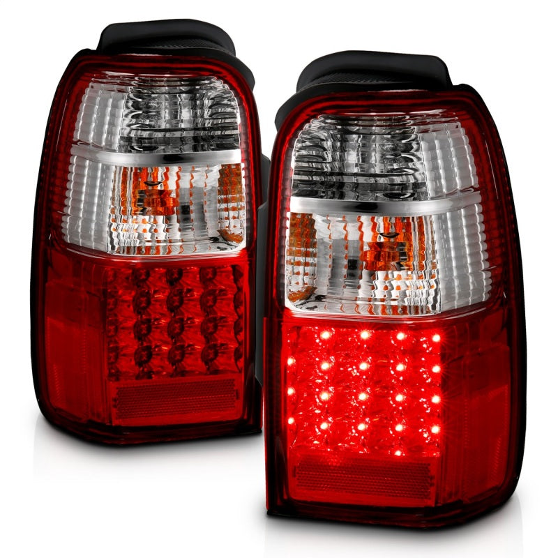 ANZO 2001-2002 Toyota 4 Runner LED Taillights Red/Clear - Burkken Auto Parts