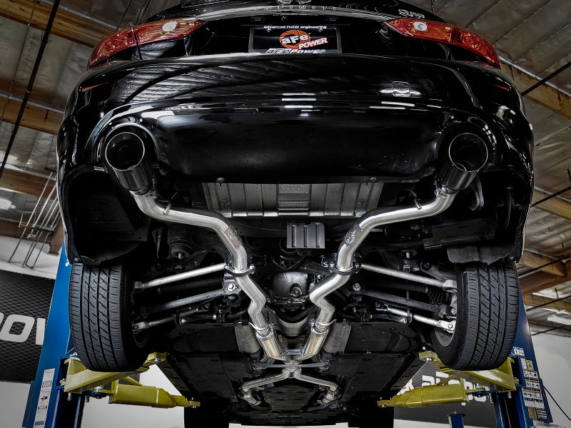 aFe Takeda 2.5in 304 SS Cat-Back Exhaust System w/ Black Tips 16-18 Infiniti Q50 V6-3.0L (tt) - Burkken Auto Parts