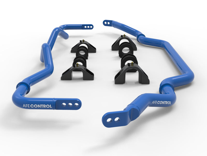 aFe 09-20 Nissan 370Z V6-3.7L Front and Rear Control Sway Bar Set - Blue - Burkken Auto Parts
