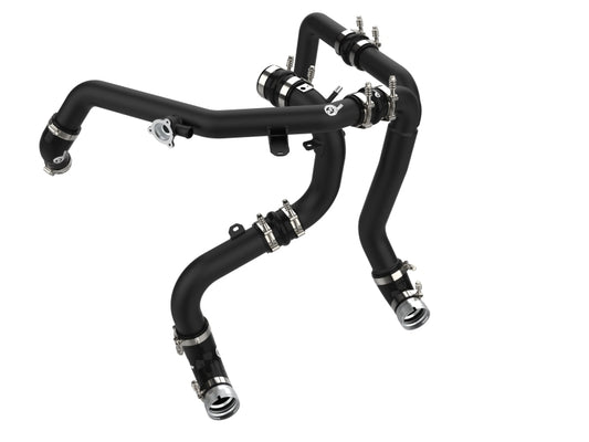 aFe 21-23 Ford Bronco V6-2.7Ltt BladeRunner Alum Hot &amp; Cold Charge Pipe Kit - Black - Burkken Auto Parts