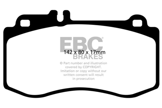 EBC 10+ Mercedes-Benz E350 3.5 AMG Sport Package Redstuff Front Brake Pads - Burkken Auto Parts