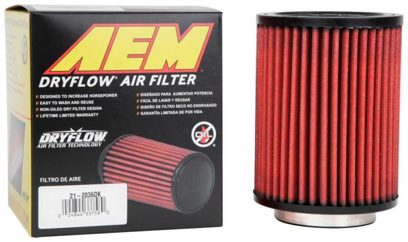 AEM Aif Filter, 3inFLG/ 5inOD/ 6-1/2inH Dry Flow - Burkken Auto Parts