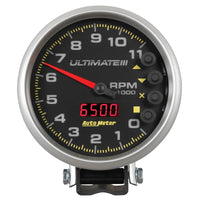 AutoMeter Gauge Tach 5in. 11K RPM Pedestal Datalogging Ultimate IIi Playback Black - Burkken Auto Parts