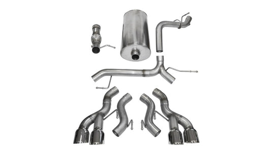 Corsa 2012-2014 Cadillac Escalade DUB 6.2L V8 Polished Sport Cat-Back Exhaust - Burkken Auto Parts