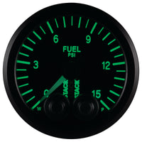 Autometer Stack 52mm 0-15 PSI 1/8in NPTF Male Pro-Control Fuel Pressure Gauge - Black - Burkken Auto Parts