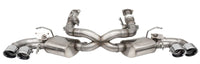 Corsa 2020-25 Corvette C8 3in Valved Cat-Back 4.5in Pol Quad Tips - Fits Factory Perf Exhaust w/ AFM - Burkken Auto Parts