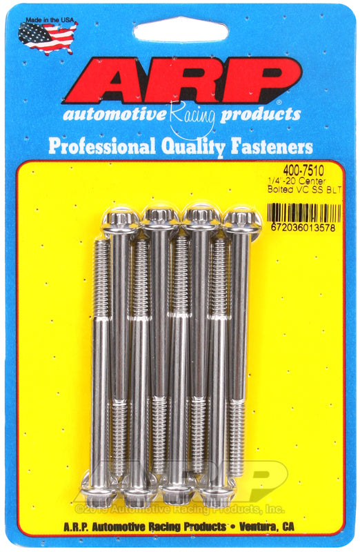 ARP SS 1/4-20 Center Bolted Valve Cover Bolt Kit - Burkken Auto Parts