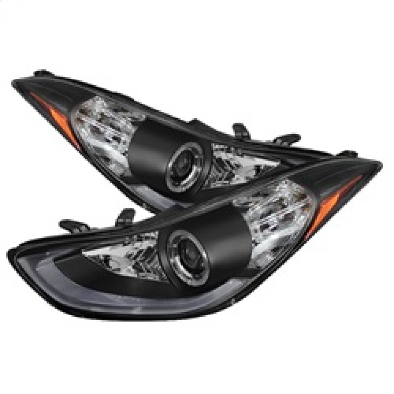 Spyder Hyundai Elantra 11-13 Projector Headlights LED Halo DRL Blk PRO-YD-HYELAN11-DRL-BK - Burkken Auto Parts