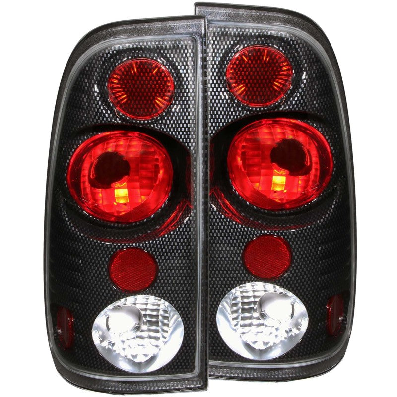 ANZO 1997-2003 Ford F-150 Taillights Carbon - Burkken Auto Parts