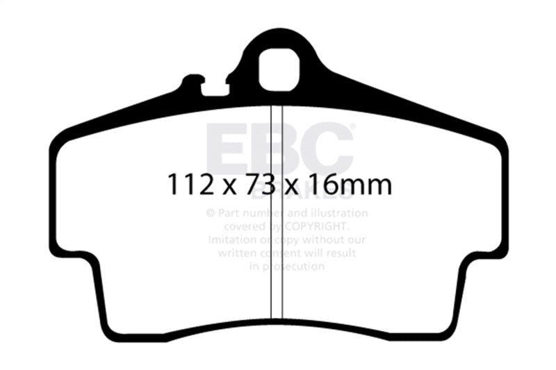 EBC 98-05 Porsche 911 (996) (Cast Iron Rotor only) 3.4 Carrera 2 Redstuff Rear Brake Pads - Burkken Auto Parts