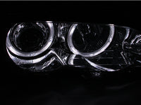 ANZO 2000-2003 BMW 3 Series E46 Projector Headlights w/ Halo Chrome - Burkken Auto Parts