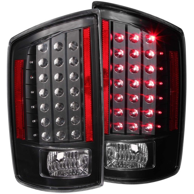 ANZO 2006-2008 Dodge Ram 1500 LED Taillights Black - Burkken Auto Parts