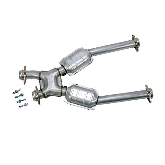 BBK 96-04 Mustang 4.6 GT / Cobra Short Mid X Pipe w Catalytic Converters 2-1/2 For Long Tube Headers - Burkken Auto Parts