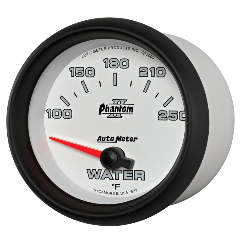 Autometer Phantom II 2-5/8in 100-250 Degrees F Electrical Water Temperature Gauge - Burkken Auto Parts