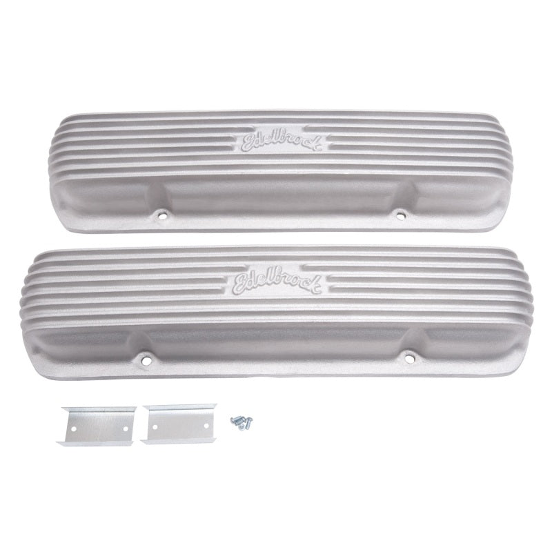 Edelbrock Valve Cover Classic Series Pontiac 1962-1979 301-455 CI V8 Satin - Burkken Auto Parts