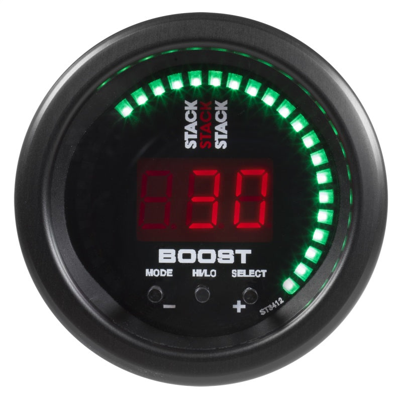 Autometer Stack 52mm -1 to +2 Bar (-30INHG to +30 PSI) Boost Controller - Black - Burkken Auto Parts