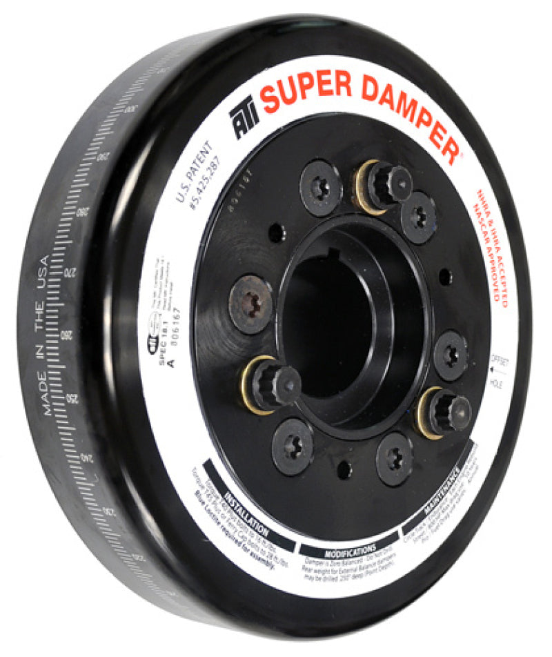 ATI Damper - 7.074in - Steel - Chevy SB / 90 Deg V6 - w/BB 1.60 Snout - w/Blower & Ign Trigger Pilot - Burkken Auto Parts