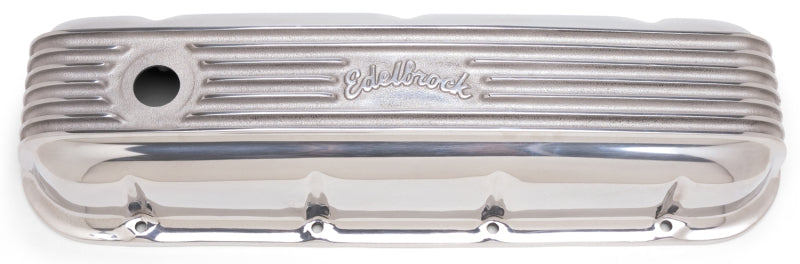Edelbrock Valve Cover Classic Series Chevrolet 1965 and Later 396-502 V8 Polshed - Burkken Auto Parts