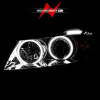 ANZO 2006-2008 BMW 3 Series E90-E91 Projector Headlights w/ Halo w/ LED Bar Chrome (CCFL) - Burkken Auto Parts