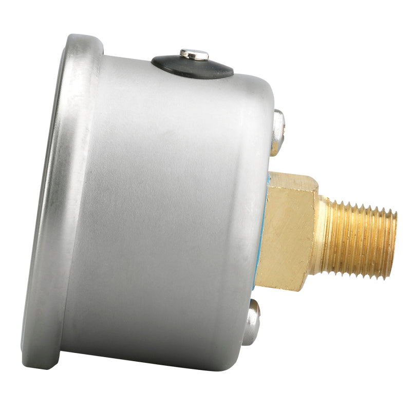Autometer AutoGage 1.5in Liquid Filled Mechanical 0-100 PSI Fuel Pressure Gauge - Silver - Burkken Auto Parts