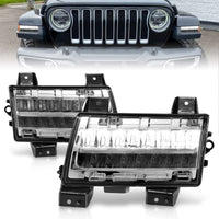 ANZO 2018-2021 Jeep Wrangler LED Side Markers Chrome Housing Clear Lens w/ Sequential Signal - Burkken Auto Parts