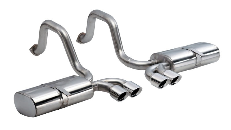 Corsa 1997-2004 Chevrolet Corvette C5 Z06 5.7L V8 Polished Sport Axle-Back Exhaust - Burkken Auto Parts