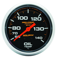 Autometer Liquid Filled Mechanical 66.7mm 140-280 deg F Oil Termperature Gauge Includes 6 ft Tubing - Burkken Auto Parts
