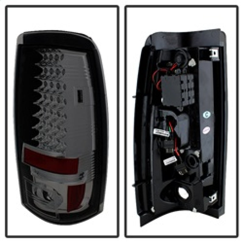 Spyder Chevy Silverado 1500 03-06 (Does Not Fit Stepside)LED Tail Lights Smke ALT-YD-CS03-LED-SM - Burkken Auto Parts