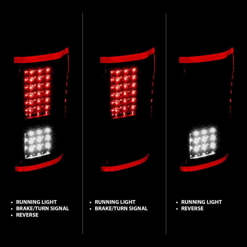 ANZO 15-17 Ford F-150 LED Taillights Black w/ Sequential - Burkken Auto Parts