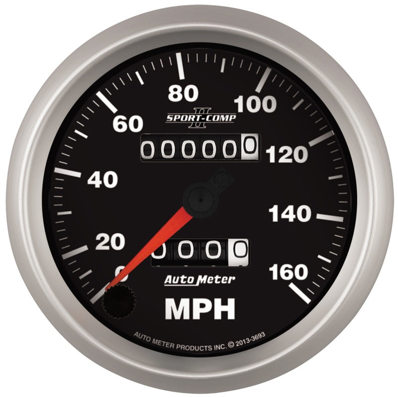 Autometer Sport-Comp II 3-3/8in 160MPH Mechanical Speedometer - Burkken Auto Parts