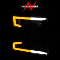 ANZO 19-22 Chevrolet Silverado 1500 LED Proj HL w/Lgt Bar SwBk Seq. Blk w/In. Light - Passenger Side - Burkken Auto Parts