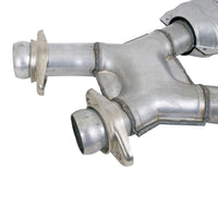 BBK 79-93 Mustang 5.0 Short Mid X Pipe w Catalytic Converters 2-1/2 For Automatic Long Tube Headers - Burkken Auto Parts