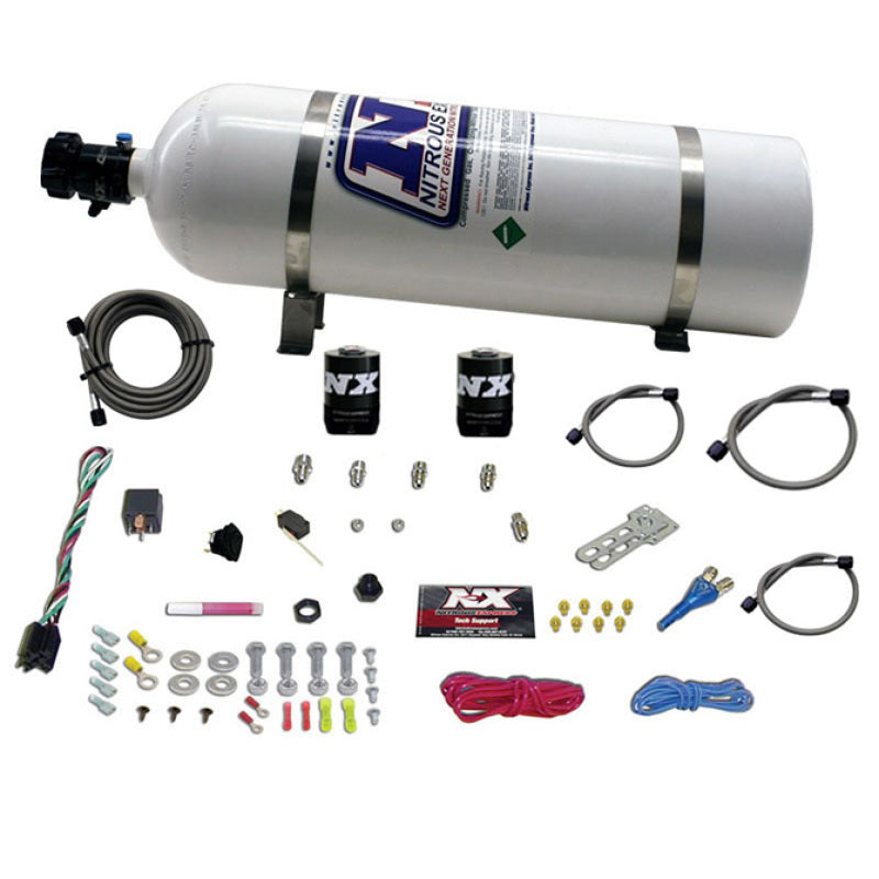 Nitrous Express Ford EFI Race Single Nozzle Nitrous Kit (100-250HP) w/15lb Bottle - Burkken Auto Parts