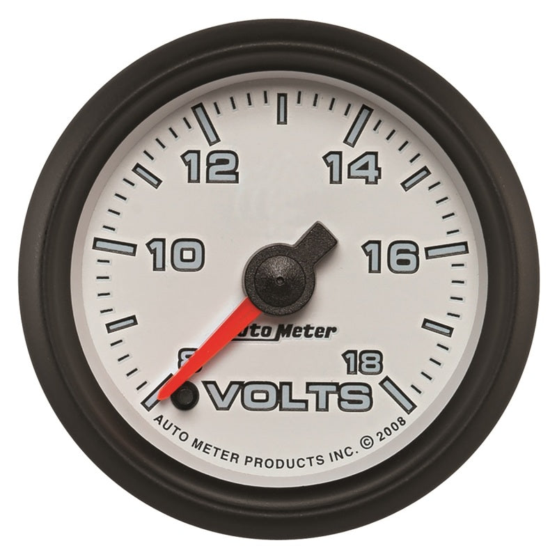 Autometer Pro-Cycle Gauge Voltmeter 2 1/16in 18V Digital Stepper Motor White - Burkken Auto Parts