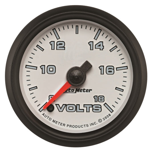 Autometer Pro-Cycle Gauge Voltmeter 2 1/16in 18V Digital Stepper Motor White - Burkken Auto Parts