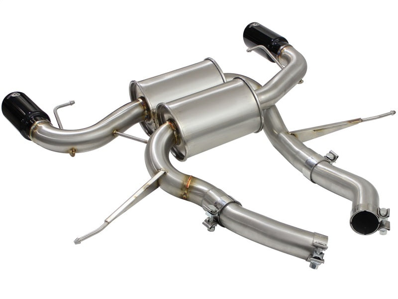 aFe MACHForce XP 2.5in Axle Back Stainless Exhaust w/ Black Tips 07-13 BMW 335i 3.0L L6 (E90/92) N55 - Burkken Auto Parts