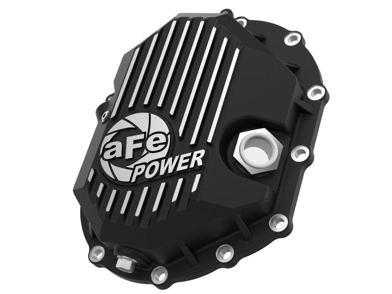 AFE Power 11-18 GM 2500-3500 AAM 9.25 Axle Front Differential Cover Black Machined Street Series - Burkken Auto Parts