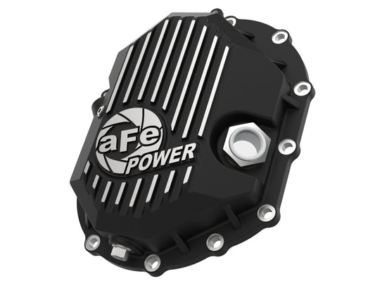 AFE Power 11-18 GM 2500-3500 AAM 9.25 Axle Front Differential Cover Black Machined Street Series - Burkken Auto Parts