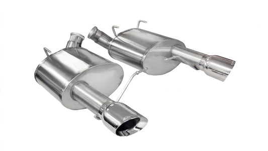 Corsa 2011-2014 Ford Mustang GT/Boss 302 5.0L V8 Polished Xtreme Axle-Back Exhaust - Burkken Auto Parts