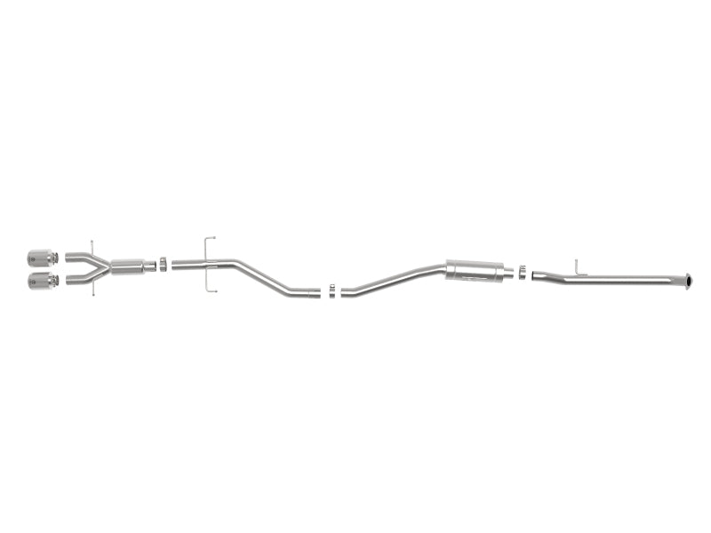 aFe Takeda 2.5in 304SS Cat-Back Exhaust System w/ Polished Tips 17-20 Honda Civic Si Sedan I4 1.5L - Burkken Auto Parts