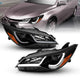 ANZO Projector Headlights With Plank Style Design Black w/Amber 15-16 Toyota Camry (4DR) - Burkken Auto Parts