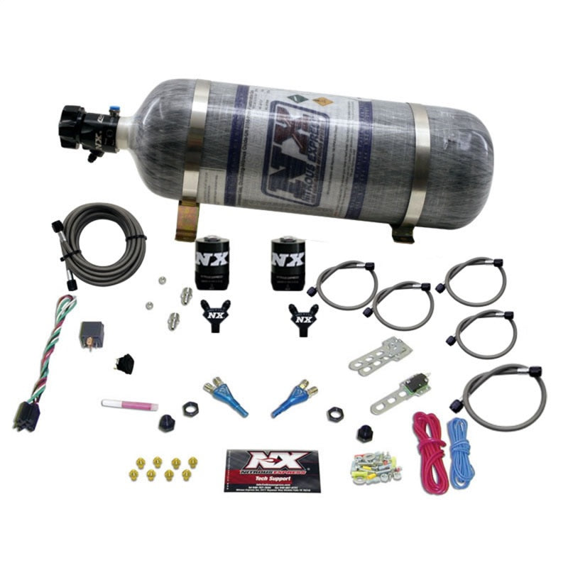 Nitrous Express Dodge EFI Full Race Dual Nozzle Nitrous Kit (100-300HP) w/Composite Bottle - Burkken Auto Parts