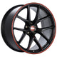 BBS CI-R Nurburgring Edition 20x10.5 5x120 ET35 Satin Black/Red Lip Wheel - 82mm PFS/Clip Req. - Burkken Auto Parts