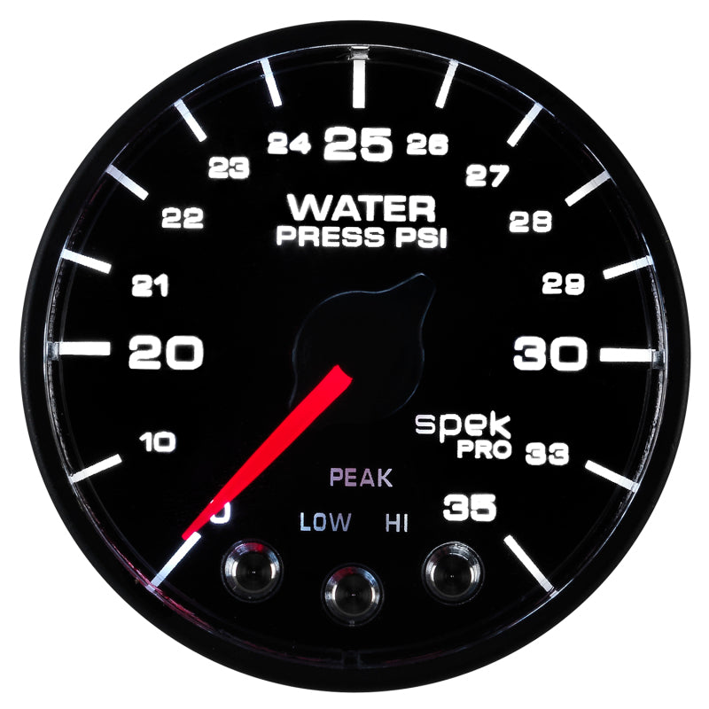 Autometer Spek-Pro - Nascar 2-1/16in Water Press 0- 35 psi Bfb Sp - Burkken Auto Parts